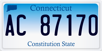 CT license plate AC87170