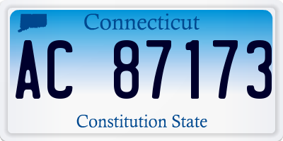 CT license plate AC87173
