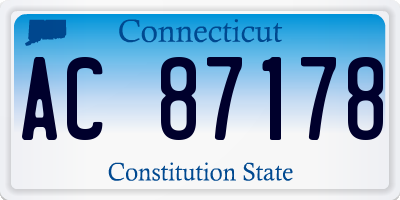 CT license plate AC87178