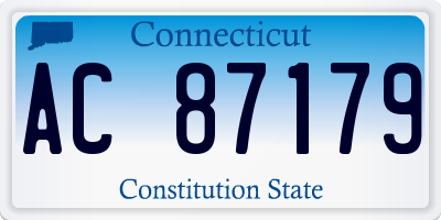 CT license plate AC87179