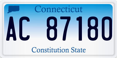 CT license plate AC87180