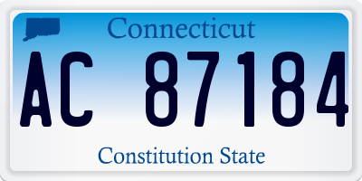 CT license plate AC87184