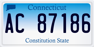 CT license plate AC87186