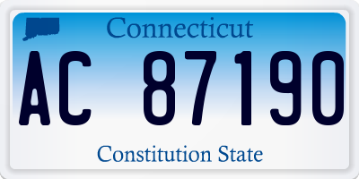 CT license plate AC87190