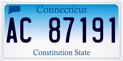 CT license plate AC87191