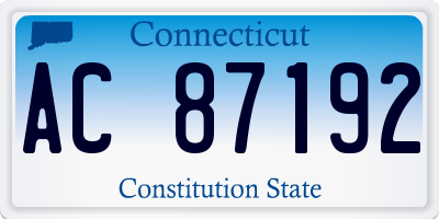 CT license plate AC87192