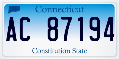 CT license plate AC87194