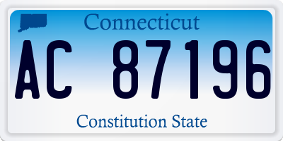 CT license plate AC87196