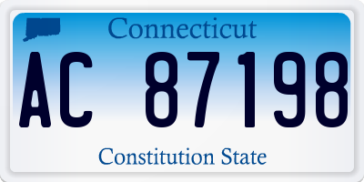 CT license plate AC87198