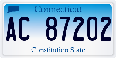 CT license plate AC87202