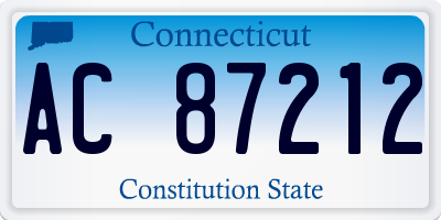 CT license plate AC87212