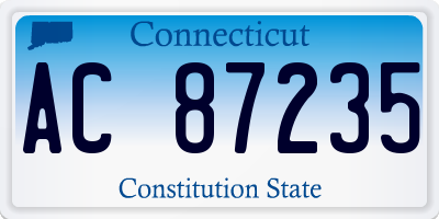 CT license plate AC87235
