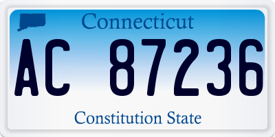 CT license plate AC87236