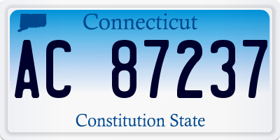 CT license plate AC87237