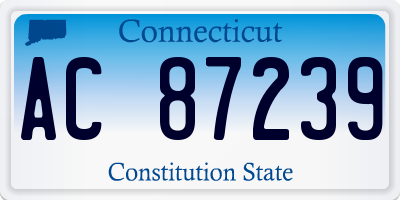 CT license plate AC87239