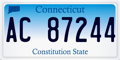 CT license plate AC87244