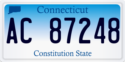 CT license plate AC87248