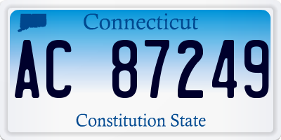 CT license plate AC87249
