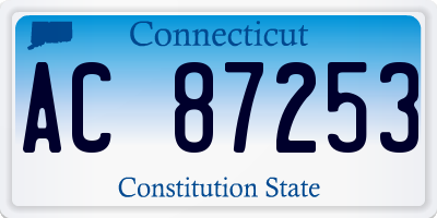 CT license plate AC87253