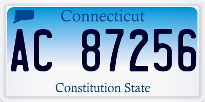 CT license plate AC87256