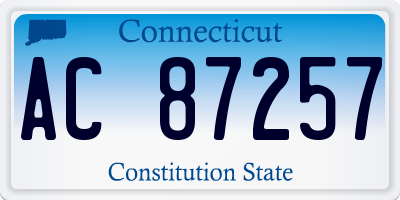CT license plate AC87257