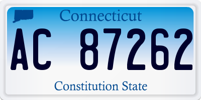 CT license plate AC87262