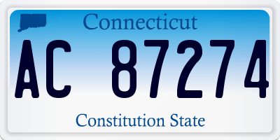 CT license plate AC87274