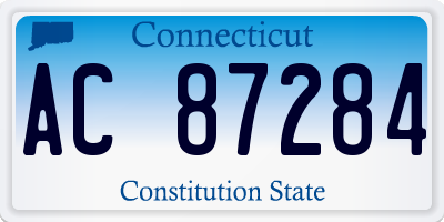 CT license plate AC87284