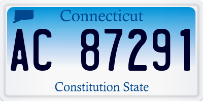 CT license plate AC87291