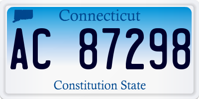 CT license plate AC87298