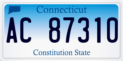 CT license plate AC87310