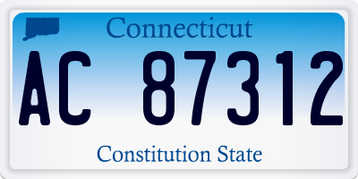 CT license plate AC87312