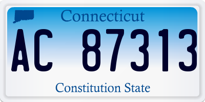 CT license plate AC87313