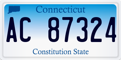 CT license plate AC87324