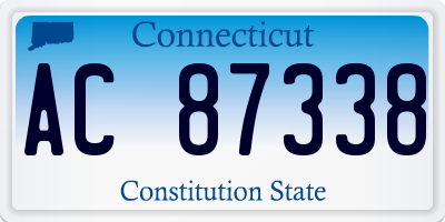 CT license plate AC87338