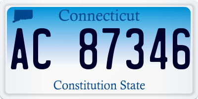 CT license plate AC87346