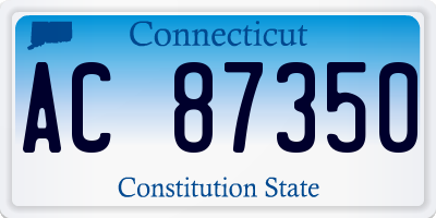 CT license plate AC87350