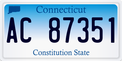 CT license plate AC87351
