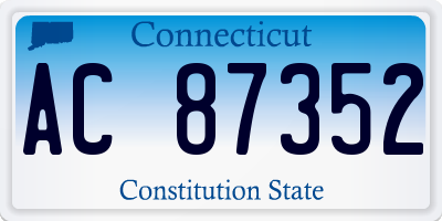 CT license plate AC87352