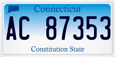 CT license plate AC87353