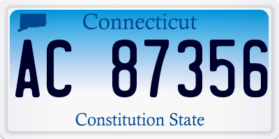 CT license plate AC87356