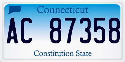 CT license plate AC87358