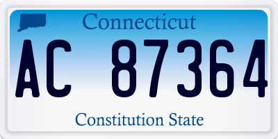 CT license plate AC87364