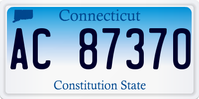 CT license plate AC87370
