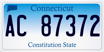 CT license plate AC87372