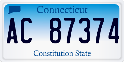 CT license plate AC87374
