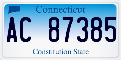 CT license plate AC87385