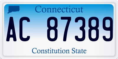 CT license plate AC87389
