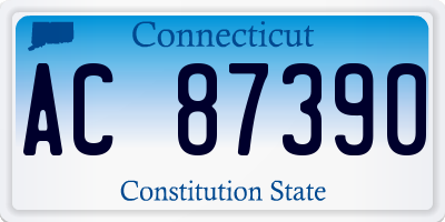 CT license plate AC87390