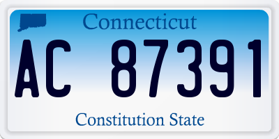 CT license plate AC87391